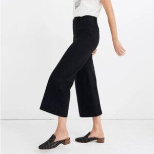 Madewell Emmett Wide Leg Crop Pants - Black - Size 24